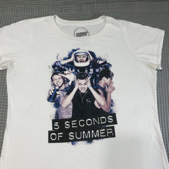 5SOS 5 Seconds Of Summer Shirt Juniors 2X /fits L 2016 Tour Band Concert Graphic - Picture 2 of 8